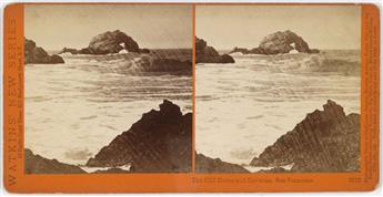 CARLETON E. WATKINS (1829-1916) Group of approximately 65 stereo views with Watkins Union Pacific Railroad, New Series, and Pacific Co